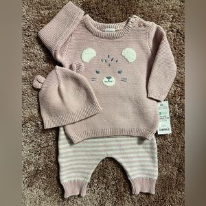 Baby Girls Carter’s Just One You 2 piece Knitted Sweater Outfit Set